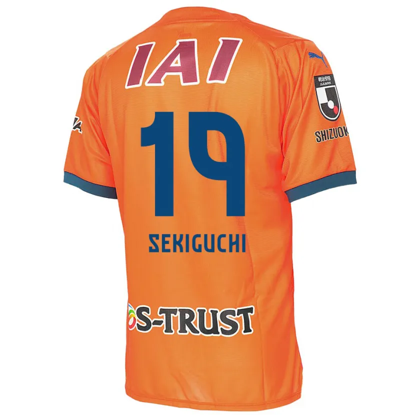 Danxen Niño Camiseta Kota Sekiguchi #19 Naranja Azul 1ª Equipación 2024/25 La Camisa