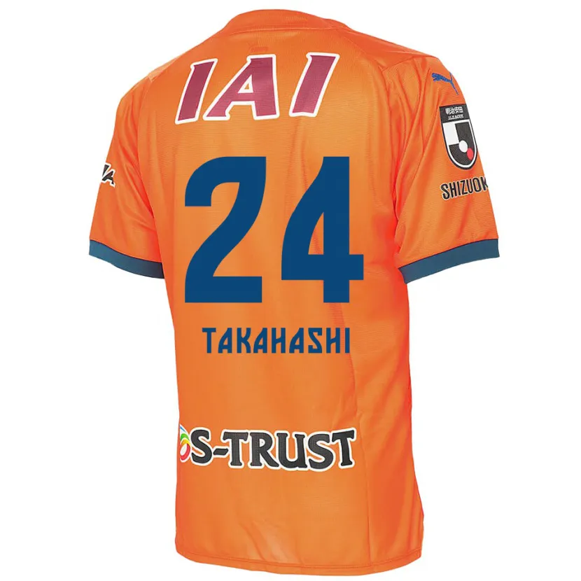 Danxen Niño Camiseta Yuzuki Takahashi #24 Naranja Azul 1ª Equipación 2024/25 La Camisa