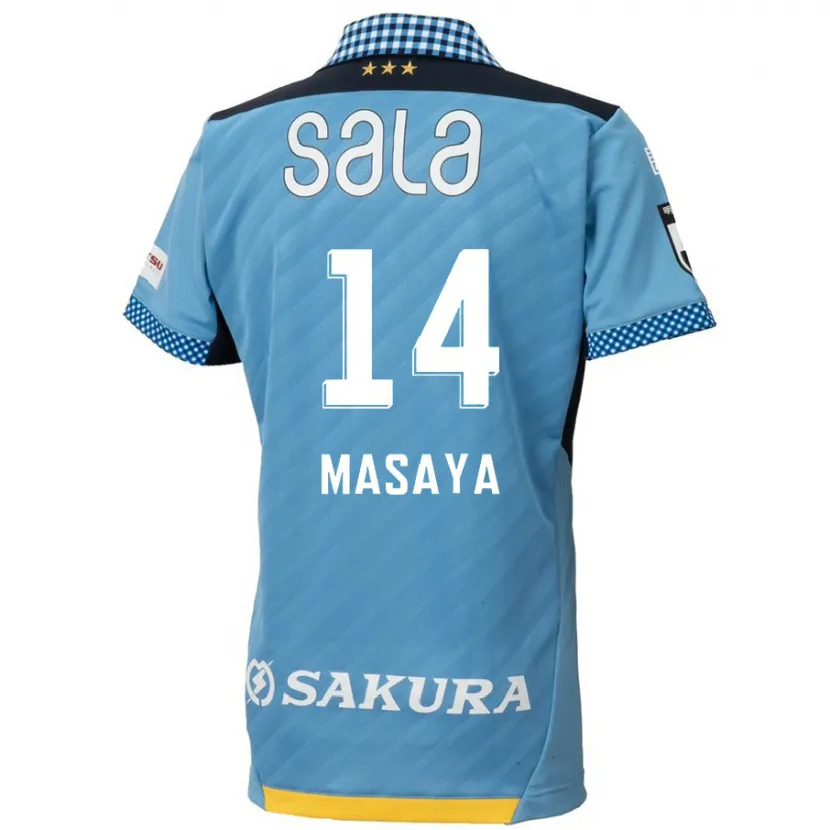 Danxen Niño Camiseta Masaya Matsumoto #14 Azul Negro 1ª Equipación 2024/25 La Camisa