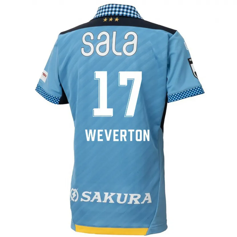 Danxen Niño Camiseta Weverton #17 Azul Negro 1ª Equipación 2024/25 La Camisa