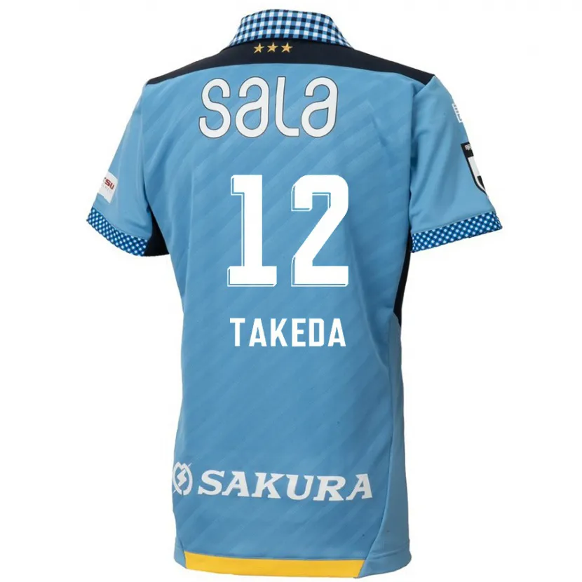 Danxen Niño Camiseta Yusei Takeda #12 Azul Negro 1ª Equipación 2024/25 La Camisa