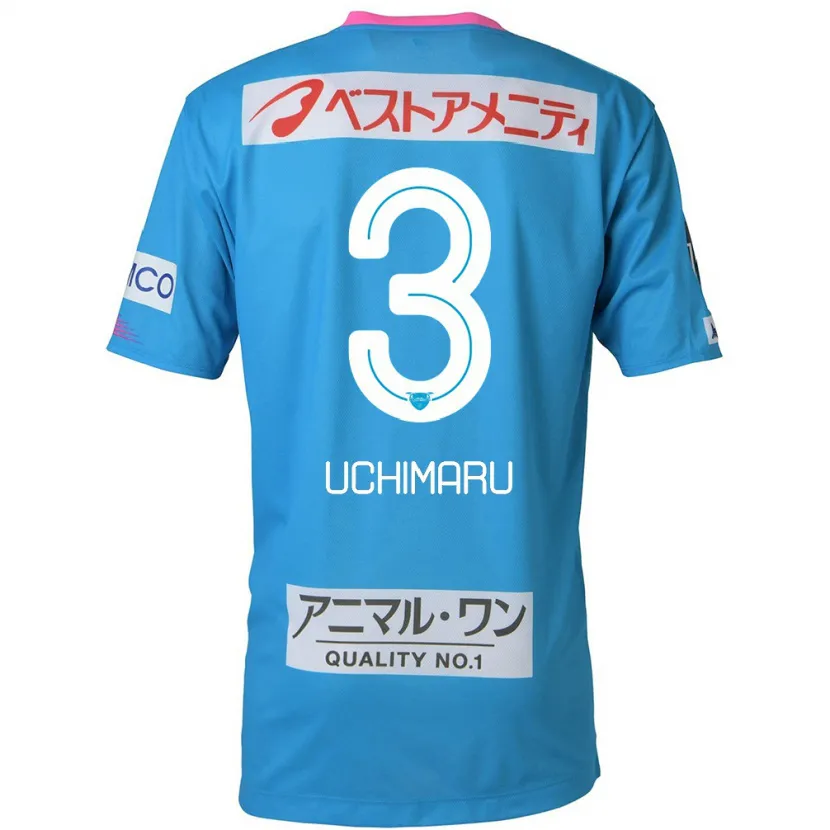 Danxen Niño Camiseta Kanta Uchimaru #3 Azul Rosado 1ª Equipación 2024/25 La Camisa