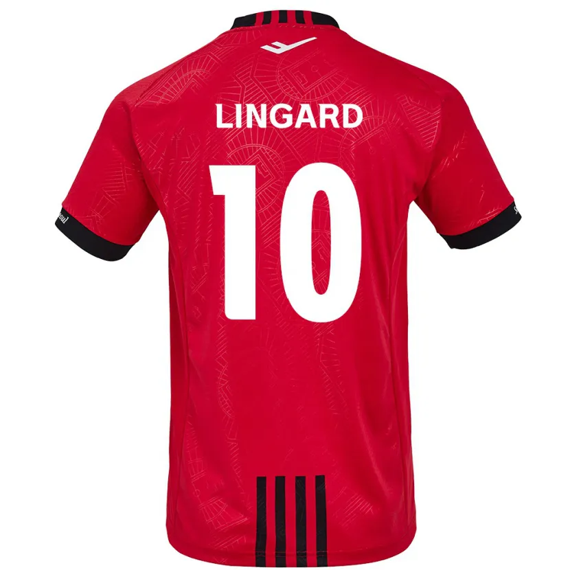 Danxen Niño Camiseta Jesse Lingard #10 Negro Rojo 1ª Equipación 2024/25 La Camisa