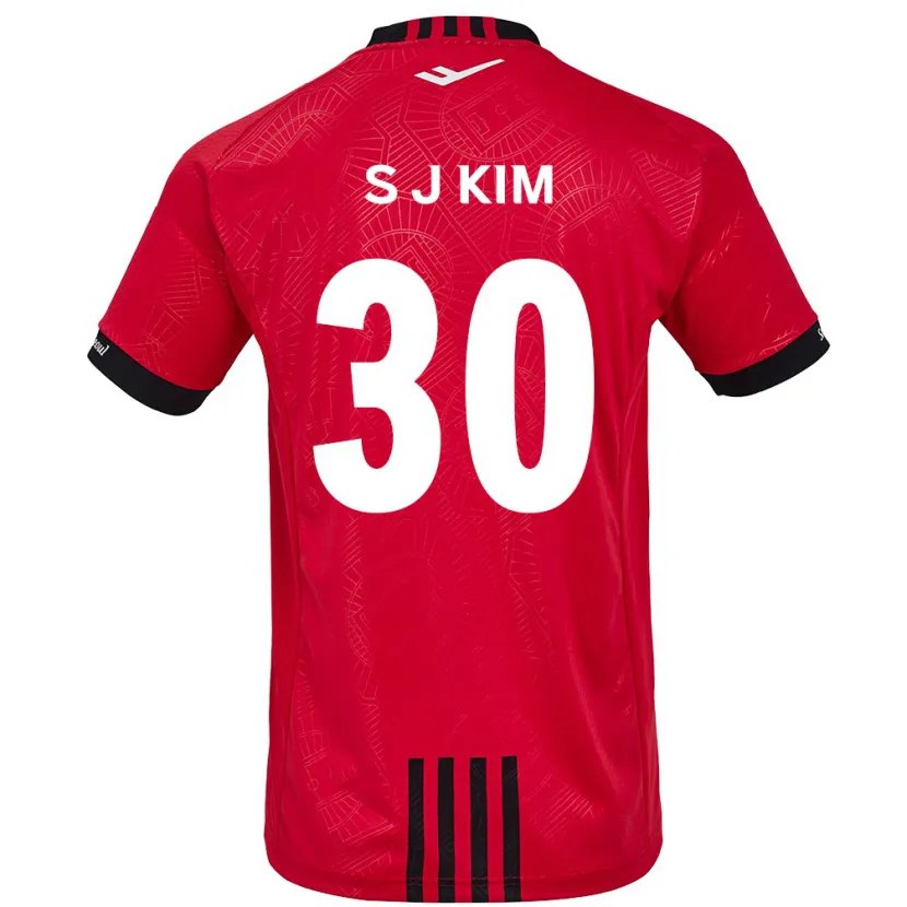 Danxen Niño Camiseta Ju-Sung Kim #30 Negro Rojo 1ª Equipación 2024/25 La Camisa