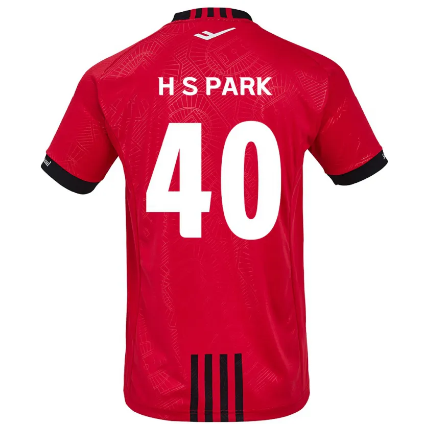 Danxen Niño Camiseta Seong-Hun Park #40 Negro Rojo 1ª Equipación 2024/25 La Camisa