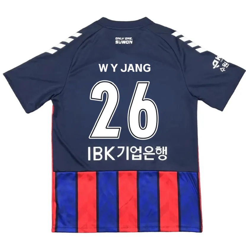 Danxen Niño Camiseta Young-Woo Jang #26 Azul Rojo 1ª Equipación 2024/25 La Camisa