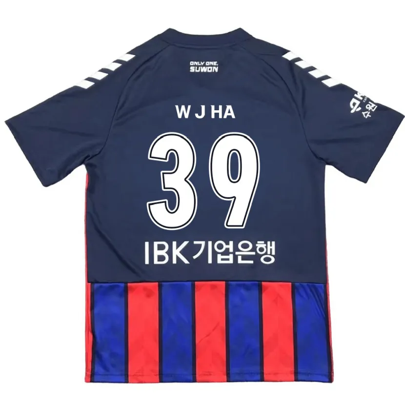 Danxen Niño Camiseta Jung-Woo Ha #39 Azul Rojo 1ª Equipación 2024/25 La Camisa