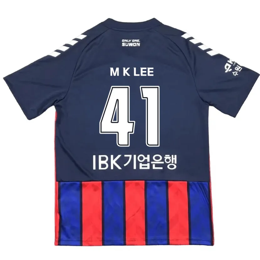 Danxen Niño Camiseta Kyung-Min Lee #41 Azul Rojo 1ª Equipación 2024/25 La Camisa