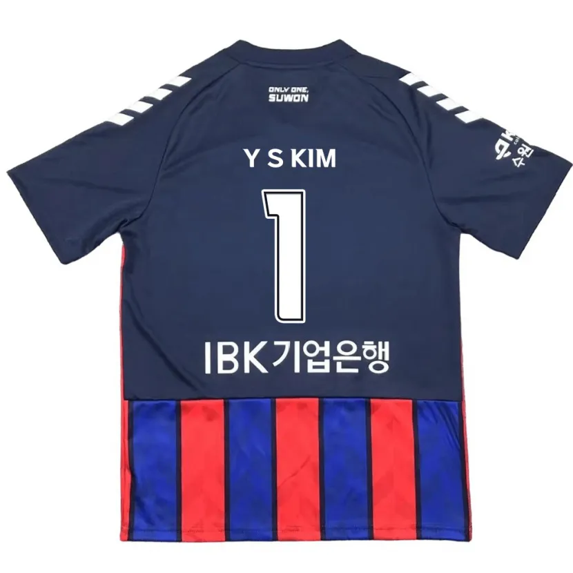 Danxen Niño Camiseta Seong-Yoon Kim #1 Azul Rojo 1ª Equipación 2024/25 La Camisa