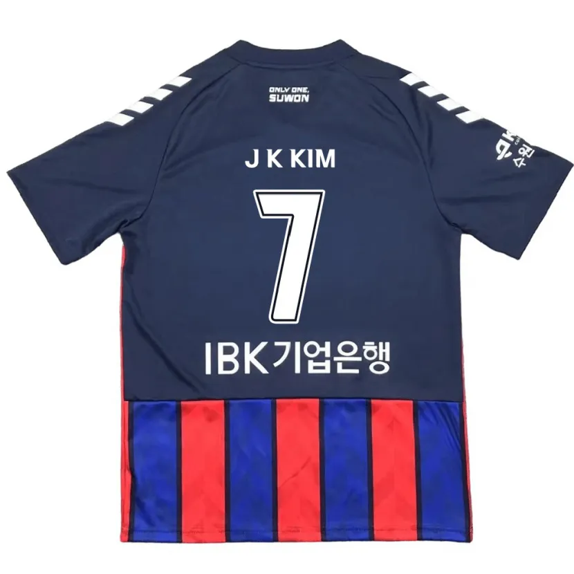 Danxen Niño Camiseta Ki-Jun Kim #7 Azul Rojo 1ª Equipación 2024/25 La Camisa