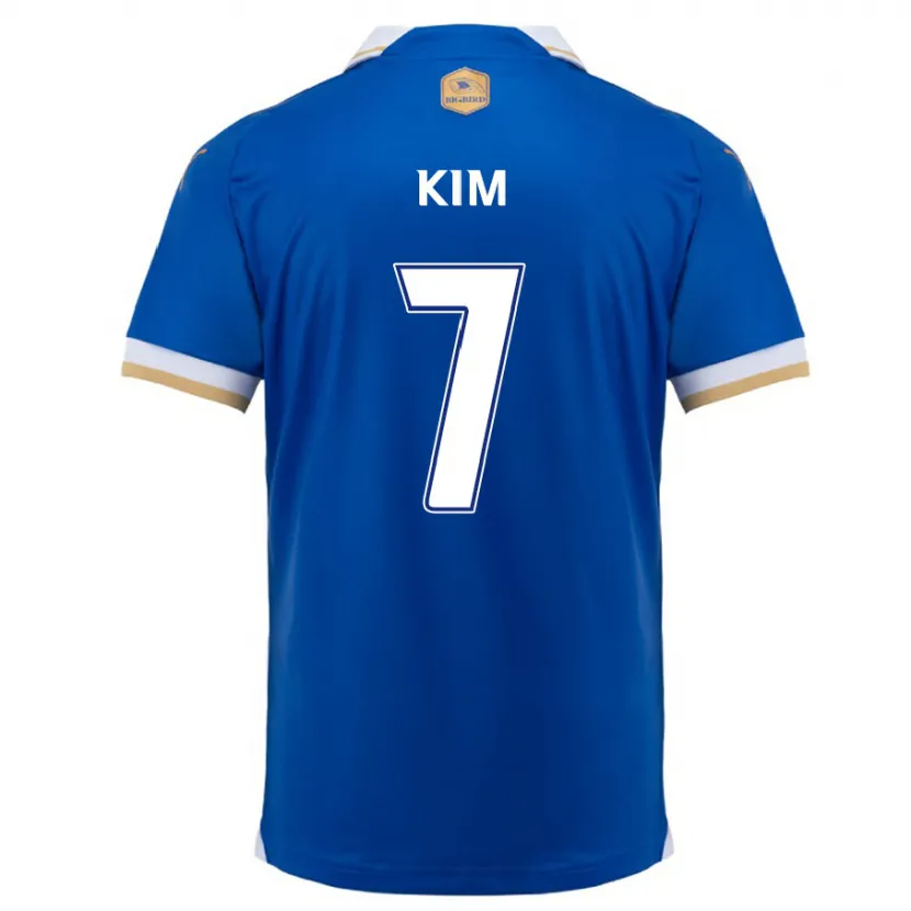 Danxen Niño Camiseta Hyun Kim #7 Azul Blanco 1ª Equipación 2024/25 La Camisa