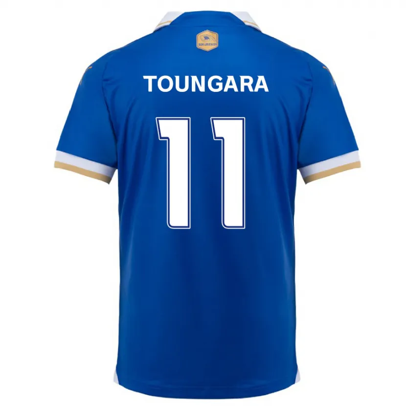 Danxen Niño Camiseta Aboubacar Toungara #11 Azul Blanco 1ª Equipación 2024/25 La Camisa