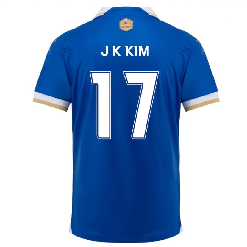 Danxen Niño Camiseta Kyeong-Jung Kim #17 Azul Blanco 1ª Equipación 2024/25 La Camisa