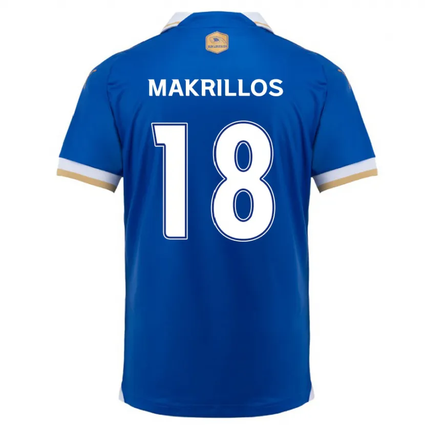 Danxen Niño Camiseta Peter Makrillos #18 Azul Blanco 1ª Equipación 2024/25 La Camisa