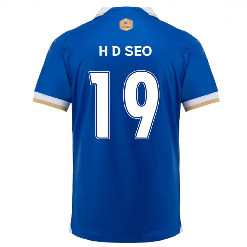 Danxen Niño Camiseta Dong-Han Seo #19 Azul Blanco 1ª Equipación 2024/25 La Camisa