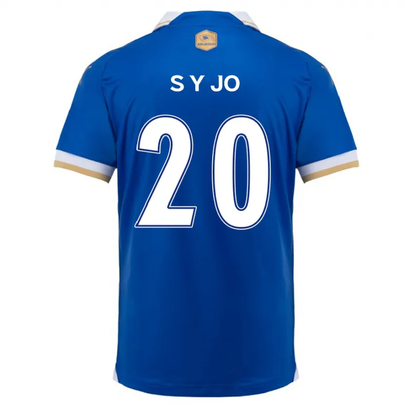 Danxen Niño Camiseta Yun-Seong Jo #20 Azul Blanco 1ª Equipación 2024/25 La Camisa