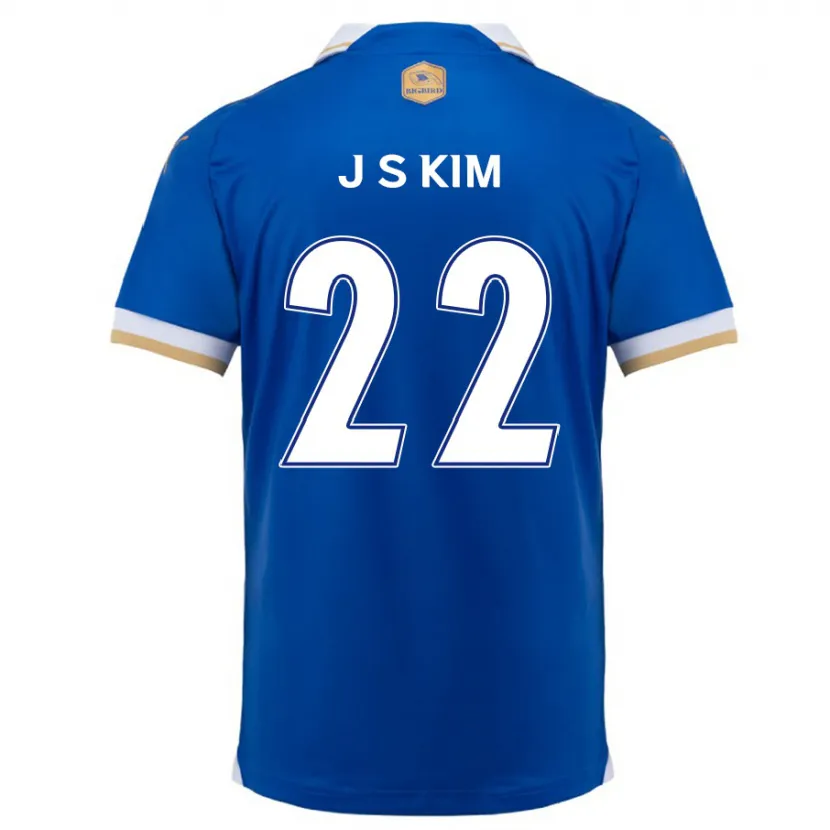 Danxen Niño Camiseta Sang-Jun Kim #22 Azul Blanco 1ª Equipación 2024/25 La Camisa