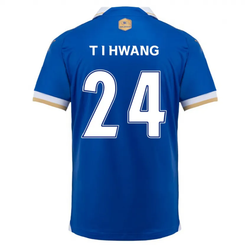 Danxen Niño Camiseta In-Taek Hwang #24 Azul Blanco 1ª Equipación 2024/25 La Camisa