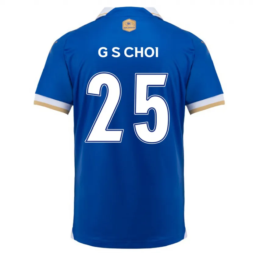 Danxen Niño Camiseta Sung-Geun Choi #25 Azul Blanco 1ª Equipación 2024/25 La Camisa