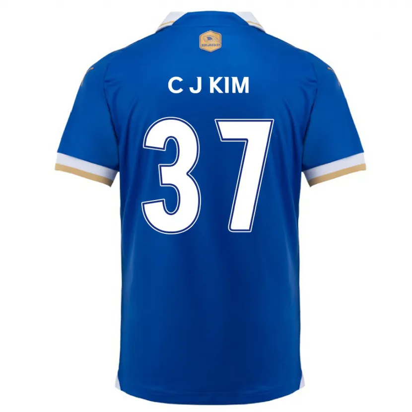 Danxen Niño Camiseta Joo-Chan Kim #37 Azul Blanco 1ª Equipación 2024/25 La Camisa