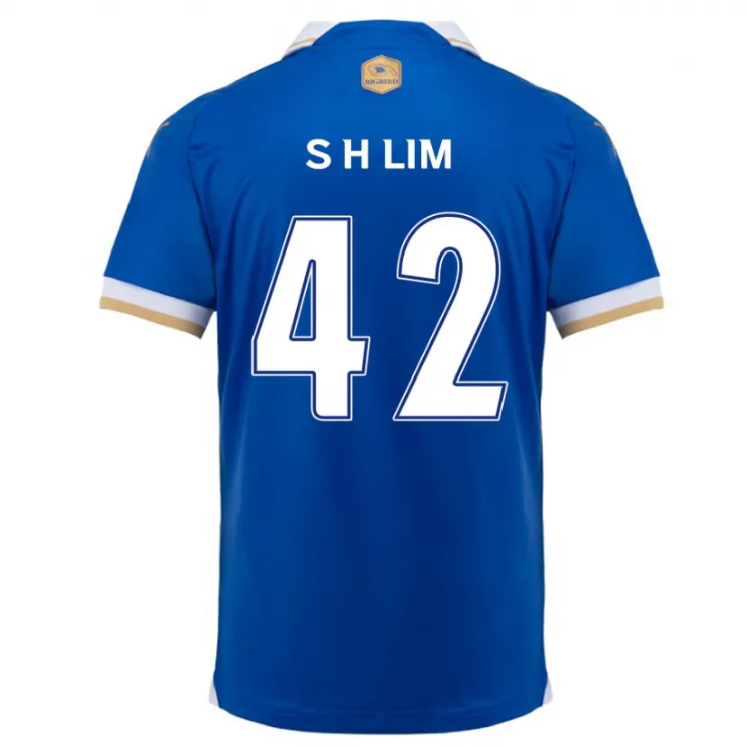 Danxen Niño Camiseta Hyun-Sub Lim #42 Azul Blanco 1ª Equipación 2024/25 La Camisa