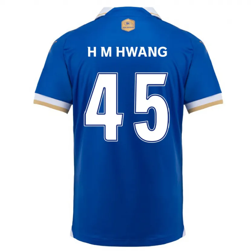 Danxen Niño Camiseta Myung-Hyun Hwang #45 Azul Blanco 1ª Equipación 2024/25 La Camisa