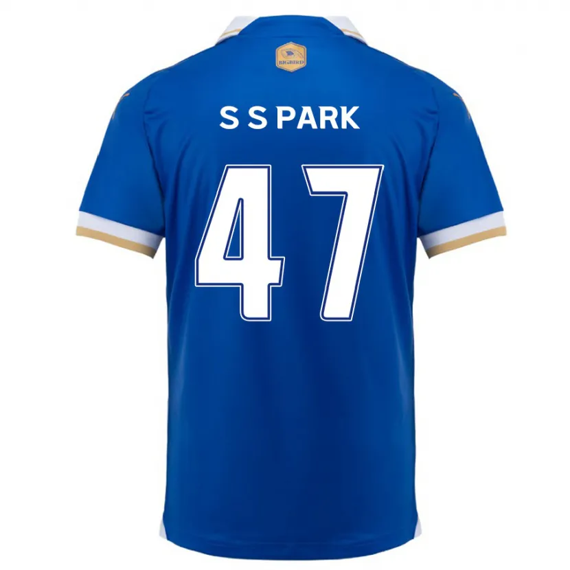 Danxen Niño Camiseta Seung-Soo Park #47 Azul Blanco 1ª Equipación 2024/25 La Camisa