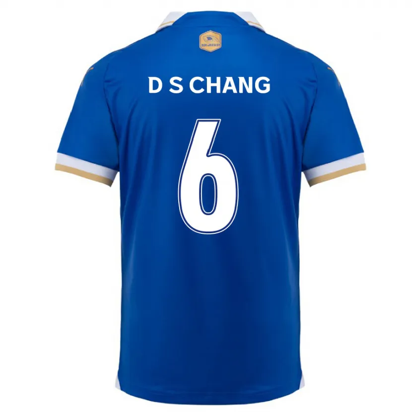 Danxen Niño Camiseta Se-Dong Chang #6 Azul Blanco 1ª Equipación 2024/25 La Camisa