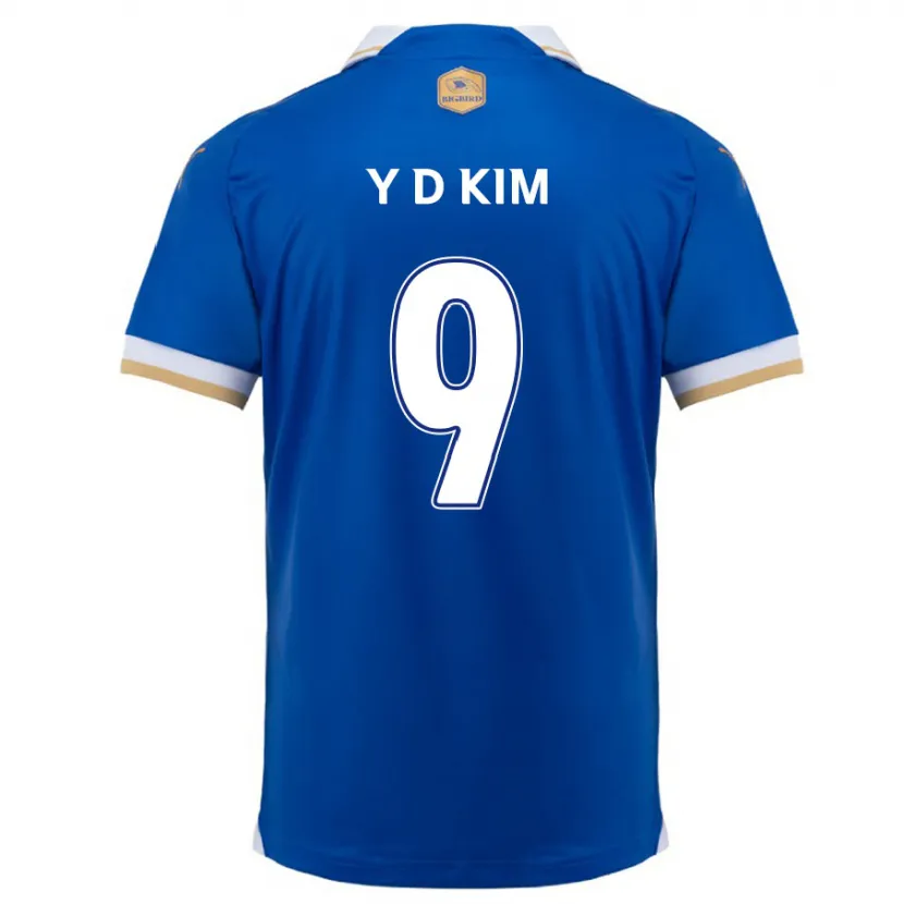 Danxen Niño Camiseta Dong-Yeon Kim #9 Azul Blanco 1ª Equipación 2024/25 La Camisa