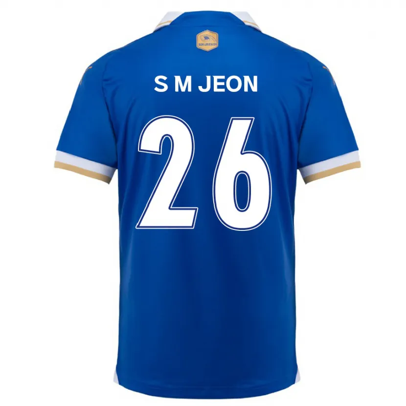 Danxen Niño Camiseta Min-Seung Jeon #26 Azul Blanco 1ª Equipación 2024/25 La Camisa