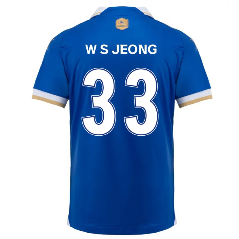 Danxen Niño Camiseta Seo-Woo Jeong #33 Azul Blanco 1ª Equipación 2024/25 La Camisa