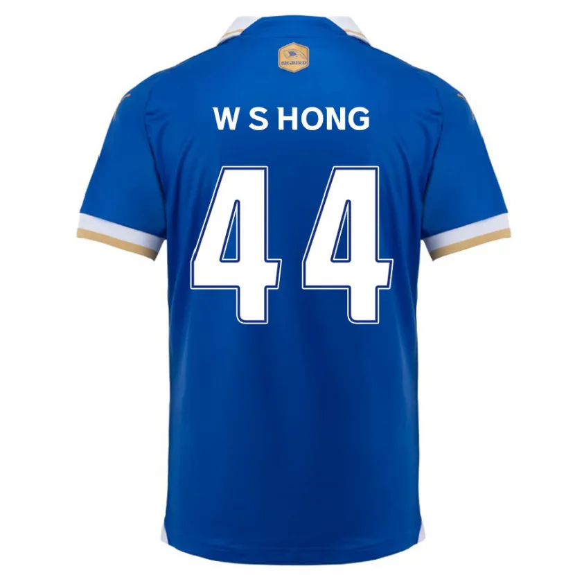 Danxen Niño Camiseta Sang-Won Hong #44 Azul Blanco 1ª Equipación 2024/25 La Camisa