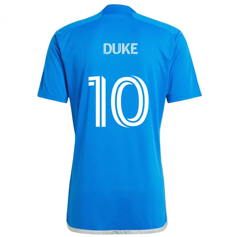 Danxen Niño Camiseta Bryce Duke #10 Azul Blanco 1ª Equipación 2024/25 La Camisa