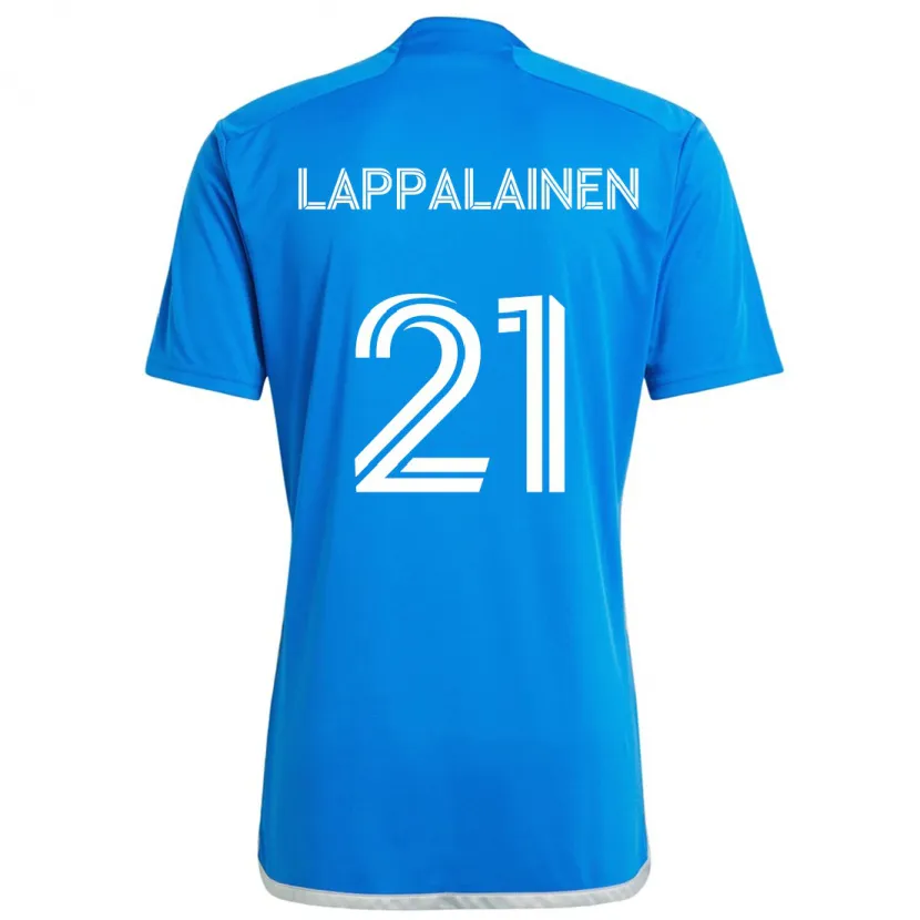 Danxen Niño Camiseta Lassi Lappalainen #21 Azul Blanco 1ª Equipación 2024/25 La Camisa