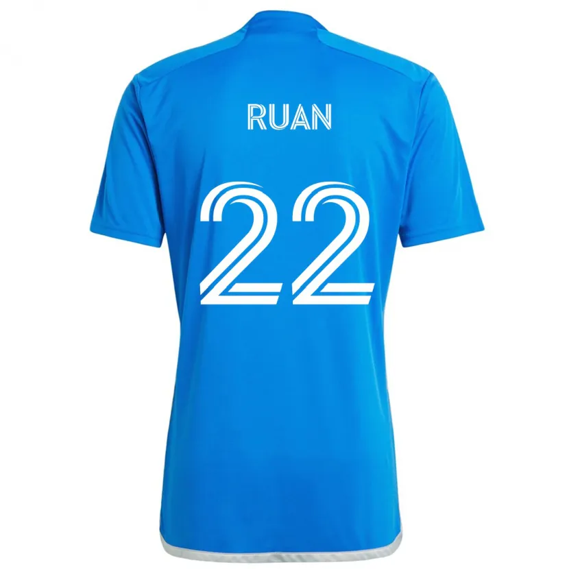 Danxen Niño Camiseta Ruan #22 Azul Blanco 1ª Equipación 2024/25 La Camisa