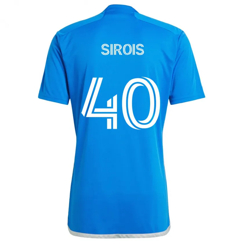 Danxen Niño Camiseta Jonathan Sirois #40 Azul Blanco 1ª Equipación 2024/25 La Camisa