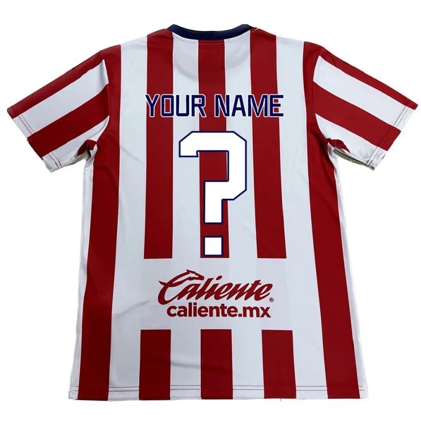 Danxen Niño Camiseta Su Nombre #0 Rojo Blanco 1ª Equipación 2024/25 La Camisa