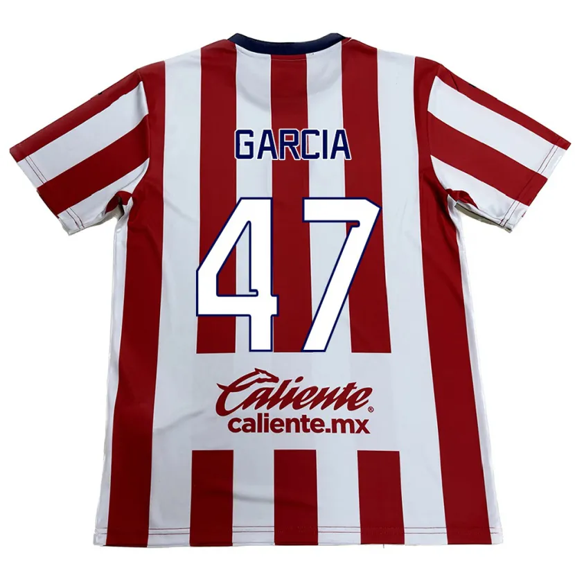 Danxen Niño Camiseta Gael García #47 Rojo Blanco 1ª Equipación 2024/25 La Camisa