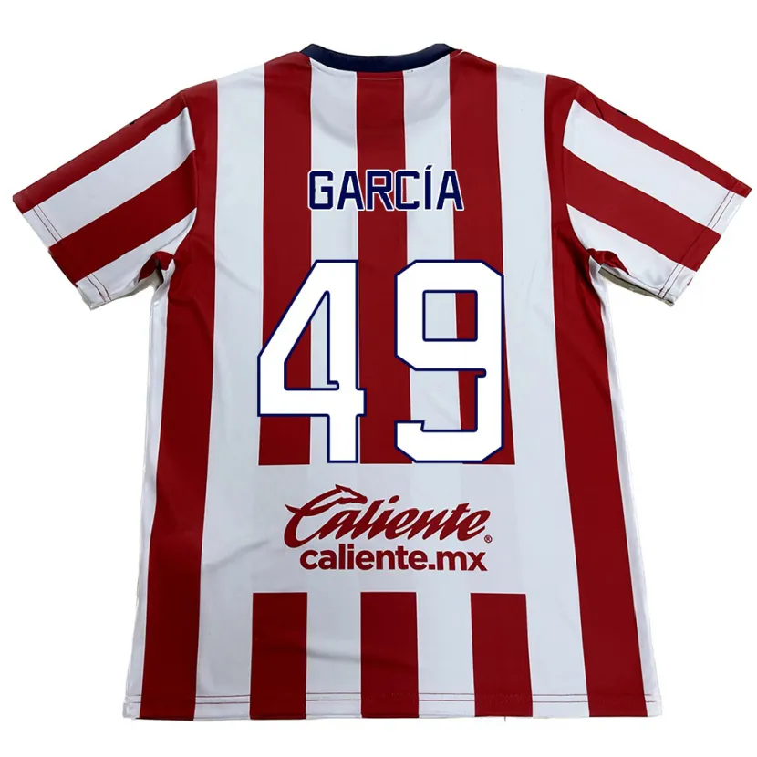 Danxen Niño Camiseta Gilberto García #49 Rojo Blanco 1ª Equipación 2024/25 La Camisa