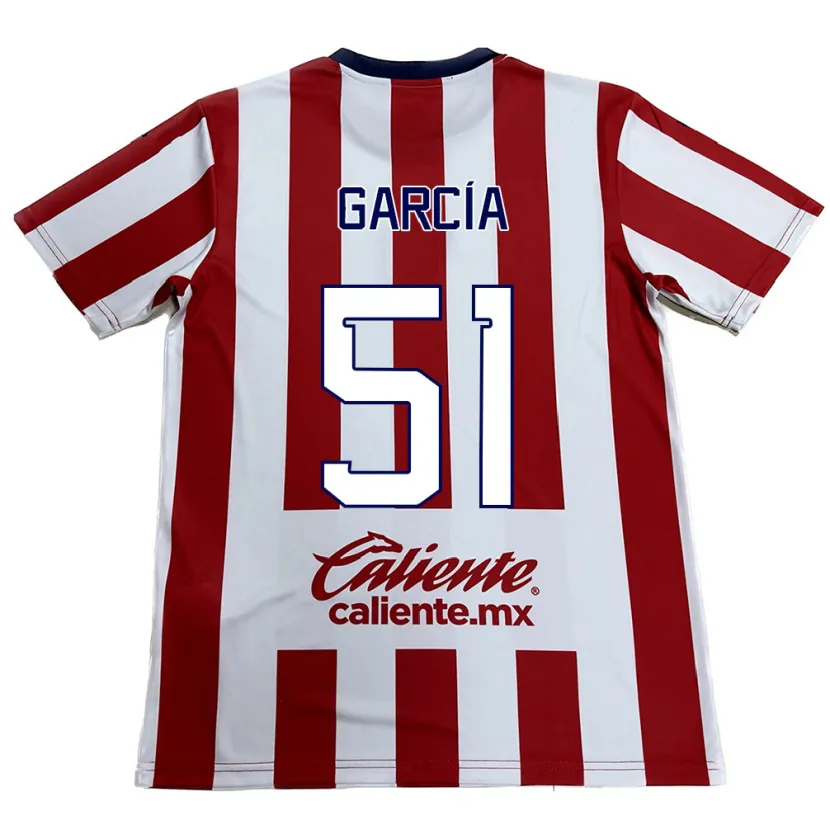 Danxen Niño Camiseta Eduardo García #51 Rojo Blanco 1ª Equipación 2024/25 La Camisa