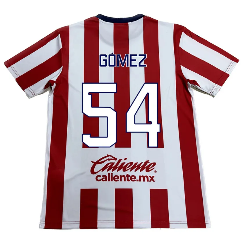 Danxen Niño Camiseta Miguel Gómez #54 Rojo Blanco 1ª Equipación 2024/25 La Camisa