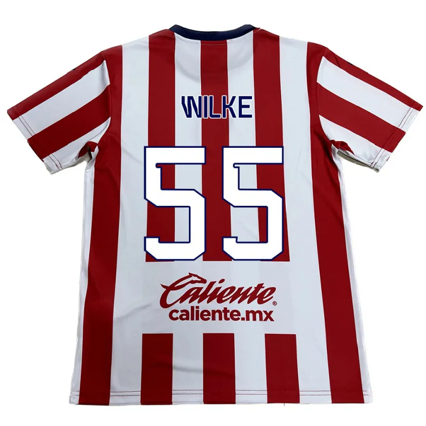 Danxen Niño Camiseta Teun Wilke #55 Rojo Blanco 1ª Equipación 2024/25 La Camisa