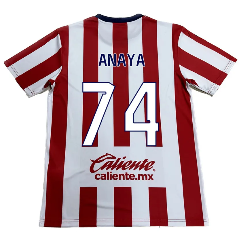 Danxen Niño Camiseta Mario Anaya #74 Rojo Blanco 1ª Equipación 2024/25 La Camisa