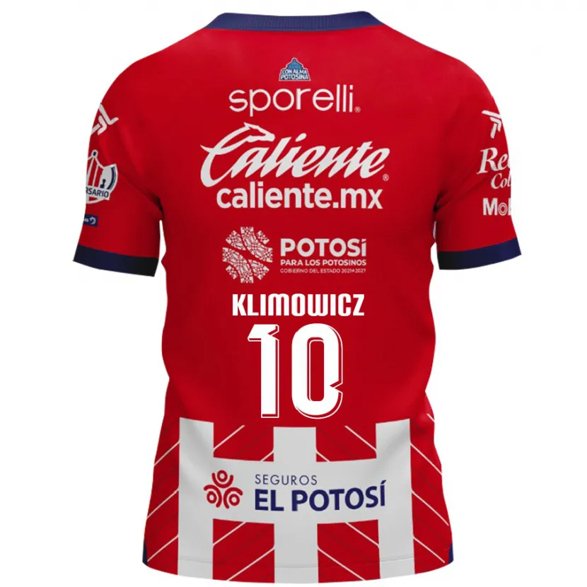 Danxen Niño Camiseta Mateo Klimowicz #10 Rojo Blanco 1ª Equipación 2024/25 La Camisa