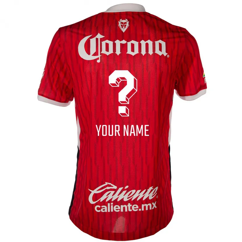 Danxen Niño Camiseta Su Nombre #0 Rojo Blanco 1ª Equipación 2024/25 La Camisa