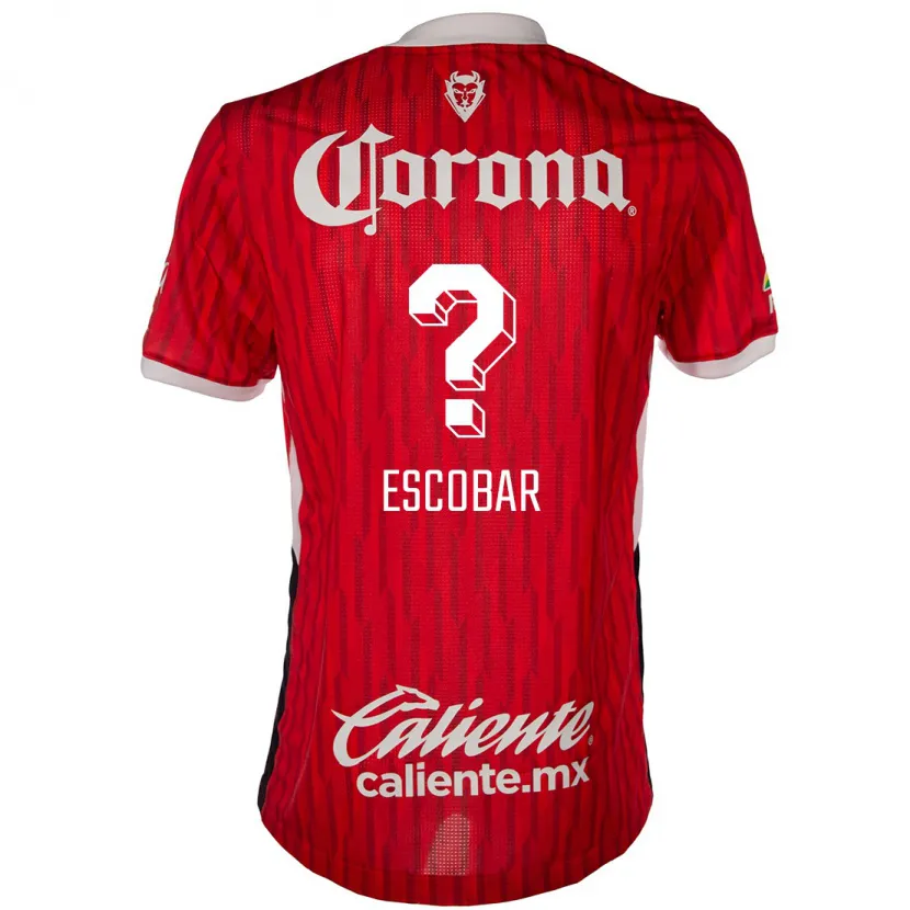 Danxen Niño Camiseta Juan Escobar #0 Rojo Blanco 1ª Equipación 2024/25 La Camisa