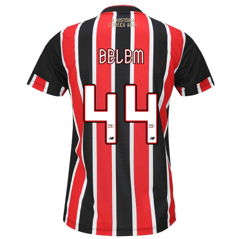 Danxen Niño Camiseta Matheus Belém #44 Negro Rojo Blanco 2ª Equipación 2024/25 La Camisa