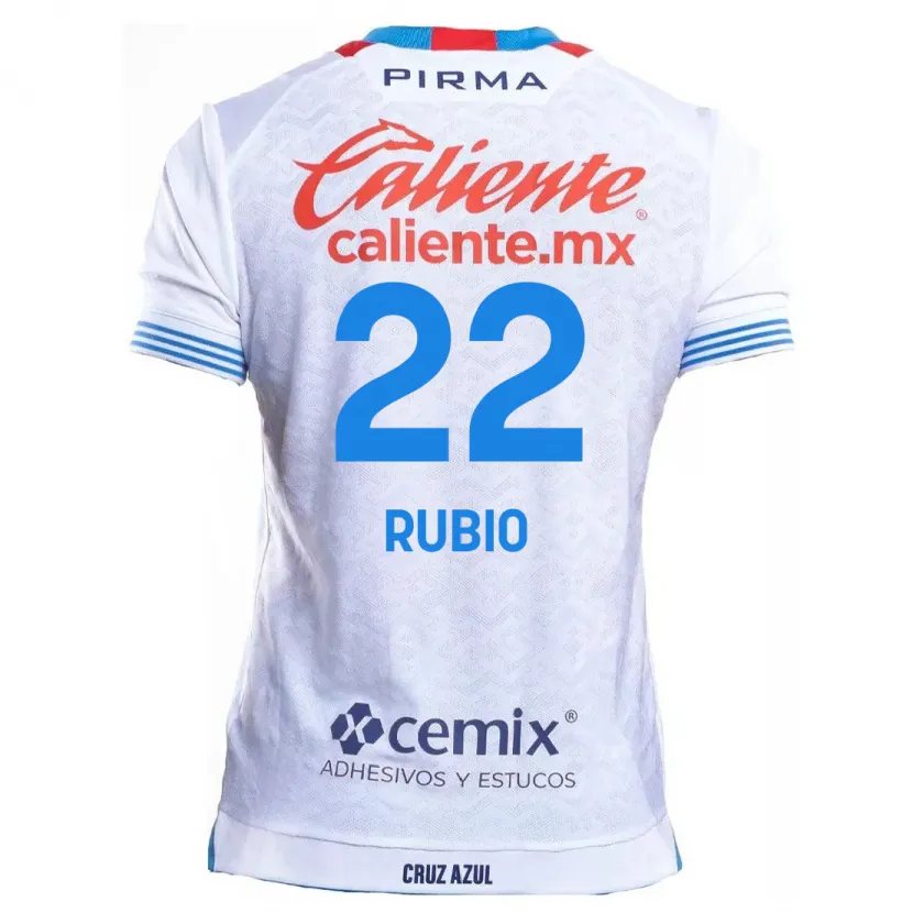 Danxen Niño Camiseta Raymundo Rubio #22 Blanco Azul 2ª Equipación 2024/25 La Camisa