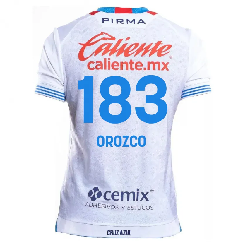 Danxen Niño Camiseta Fabrizzio Orozco #183 Blanco Azul 2ª Equipación 2024/25 La Camisa