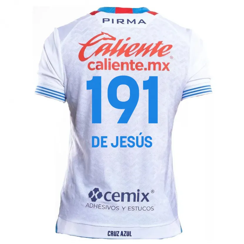 Danxen Niño Camiseta Luis De Jesús #191 Blanco Azul 2ª Equipación 2024/25 La Camisa